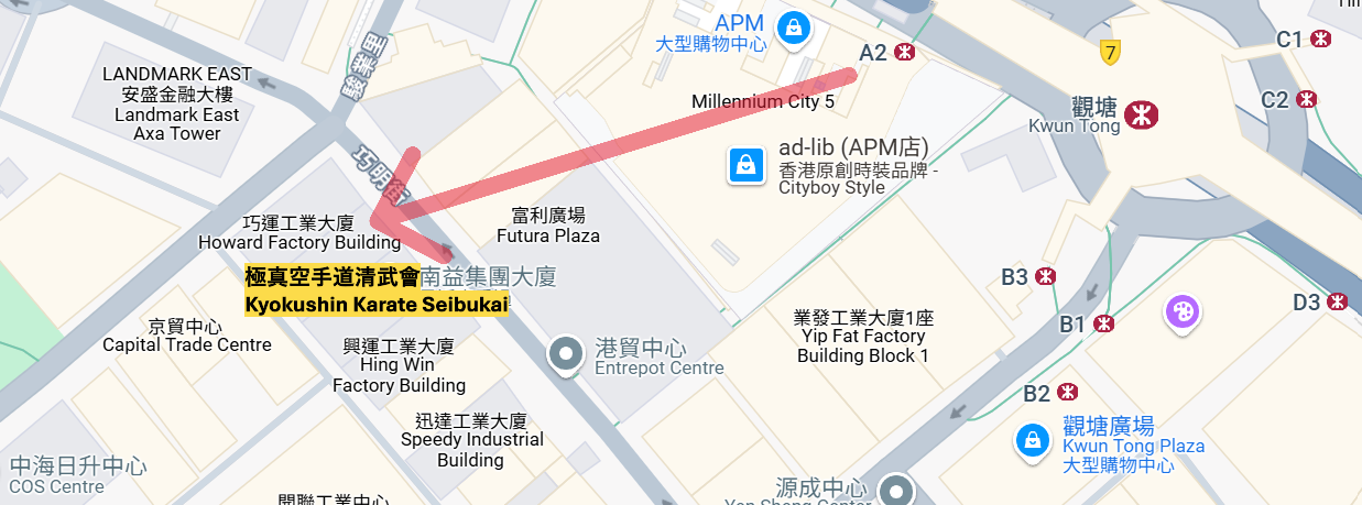 極真 空手道 Kyokushin Karate Map